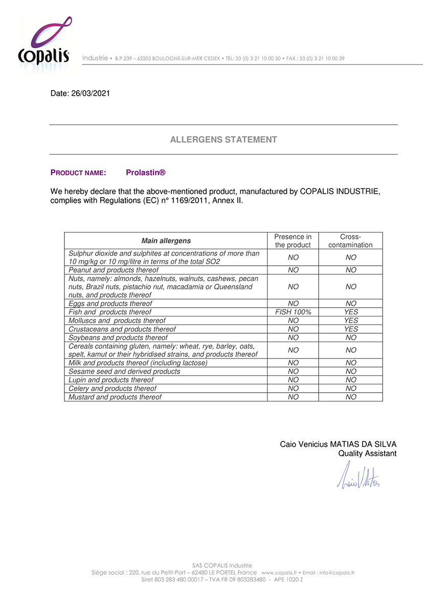Alerjen Uygunluk Raporu (Bölüm 3)